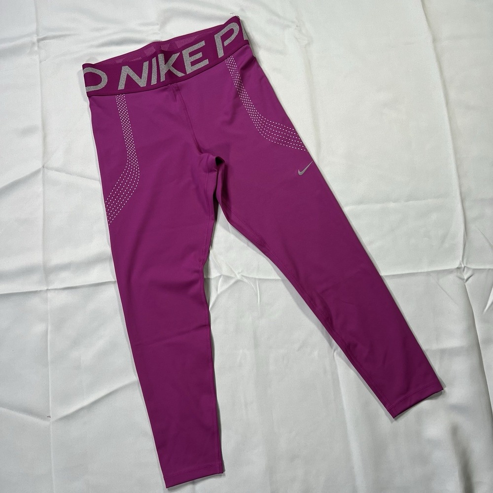 Nike Pro Sculpt Women's Medium Purple High-Waisted 7/8 Leggings with Pockets Gym